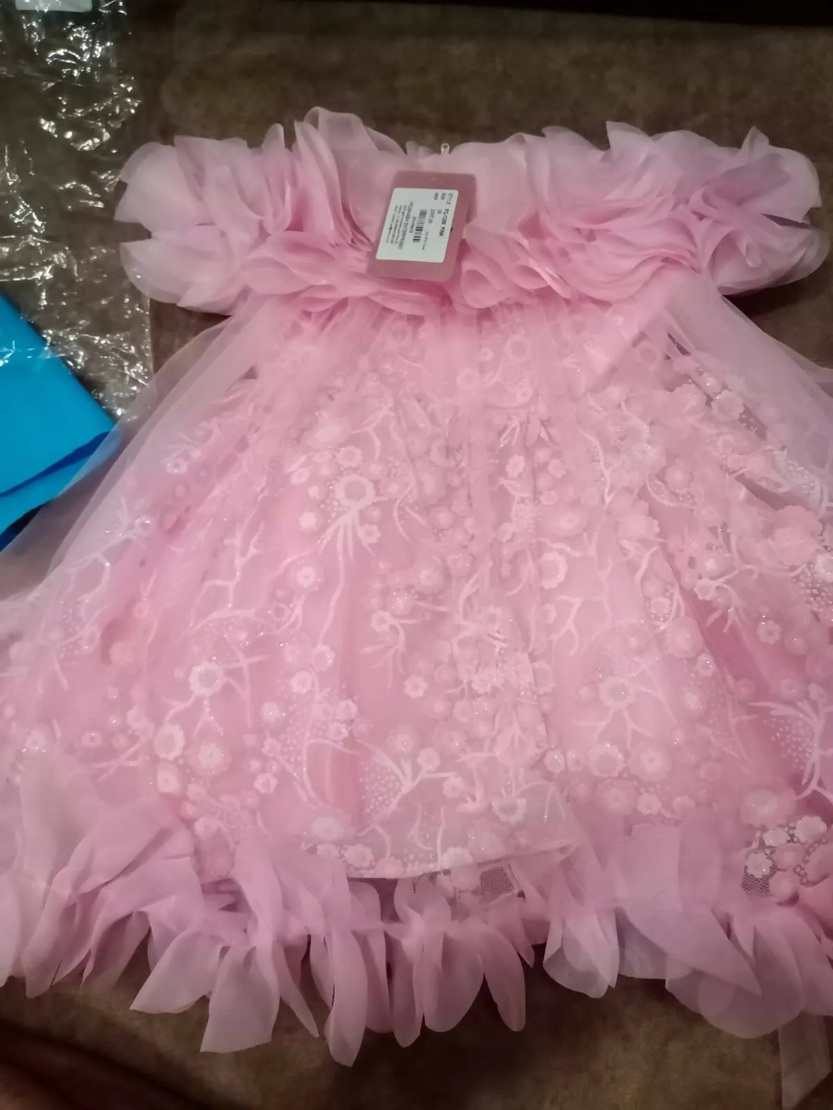 1st Birthday BLUE BELL Floor Length Pink Ccolour Frok