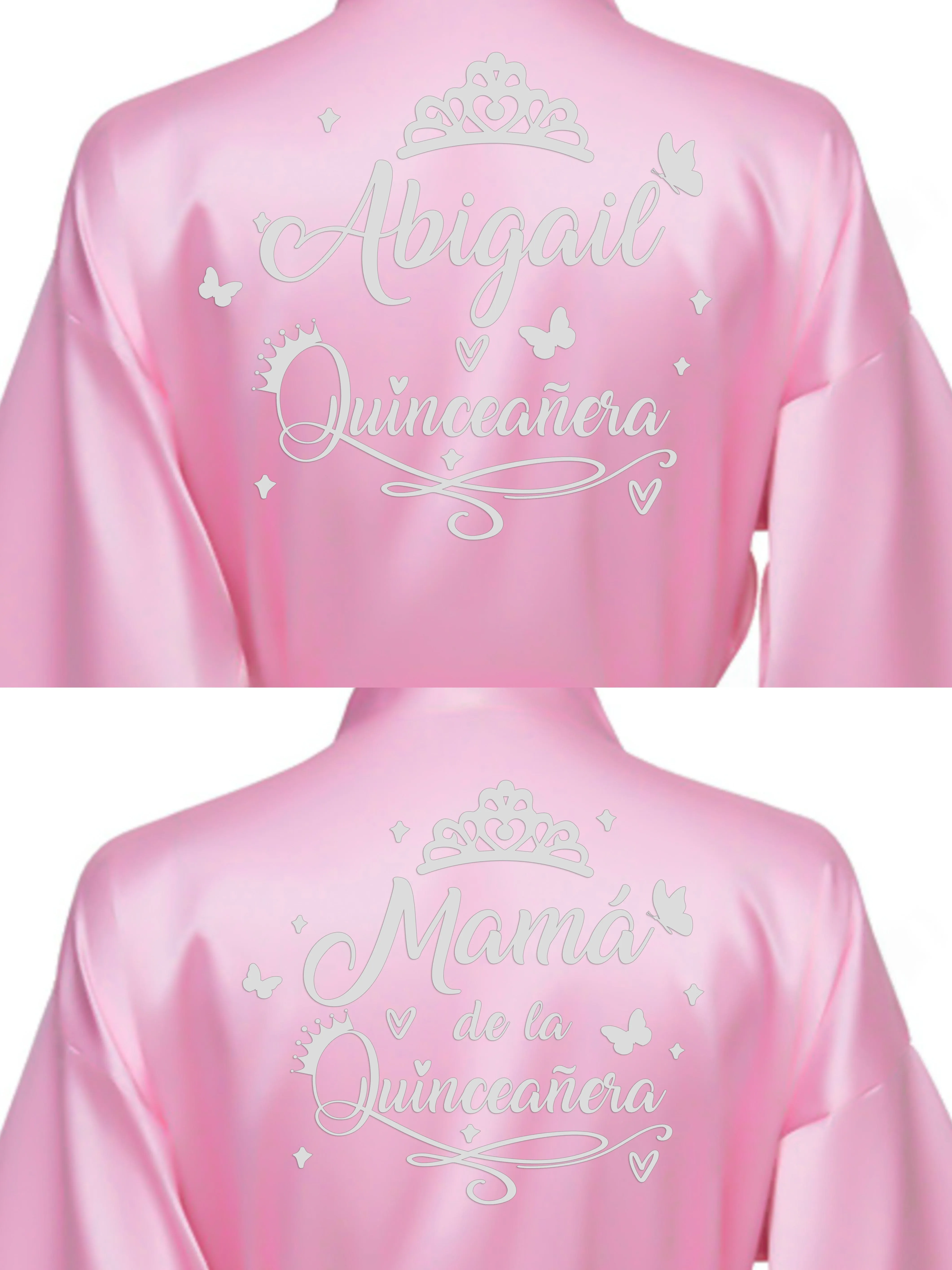 2 Batas quinceanera Pink with Silver