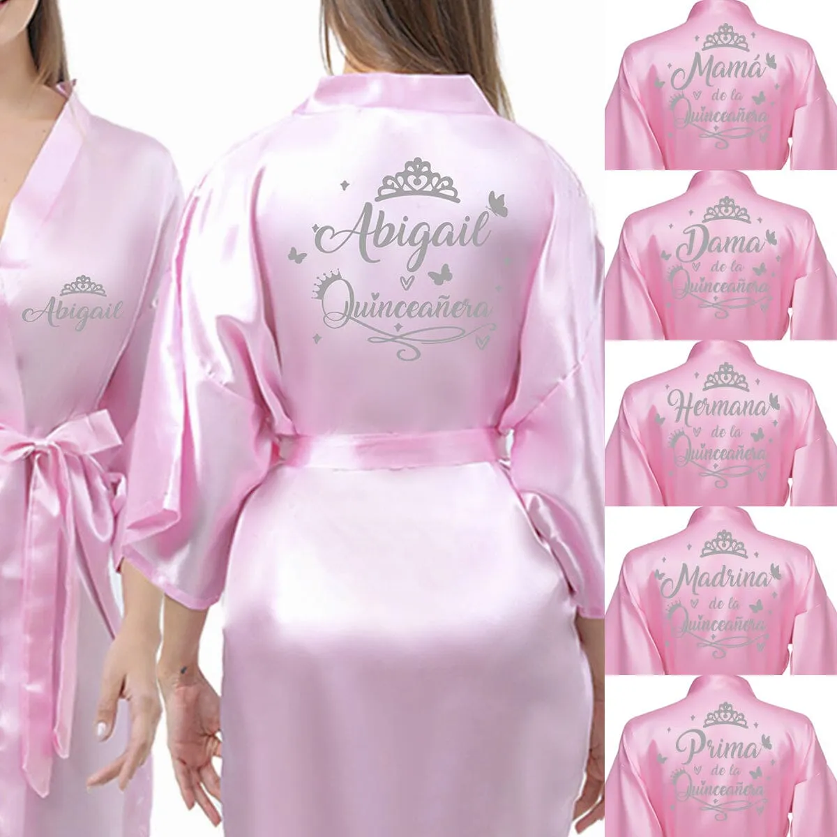 2 Batas quinceanera Pink with Silver