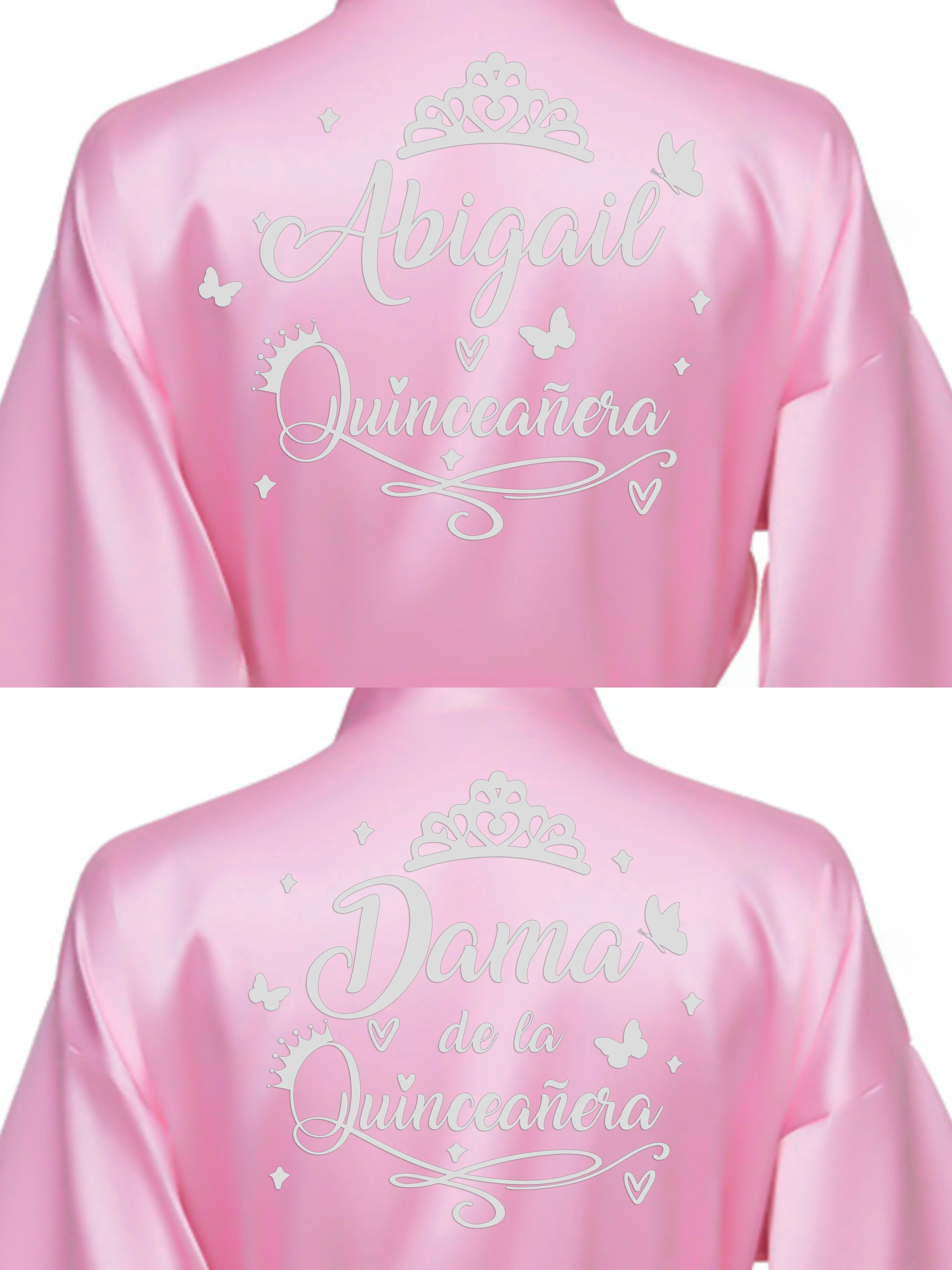 2 Batas quinceanera Pink with Silver