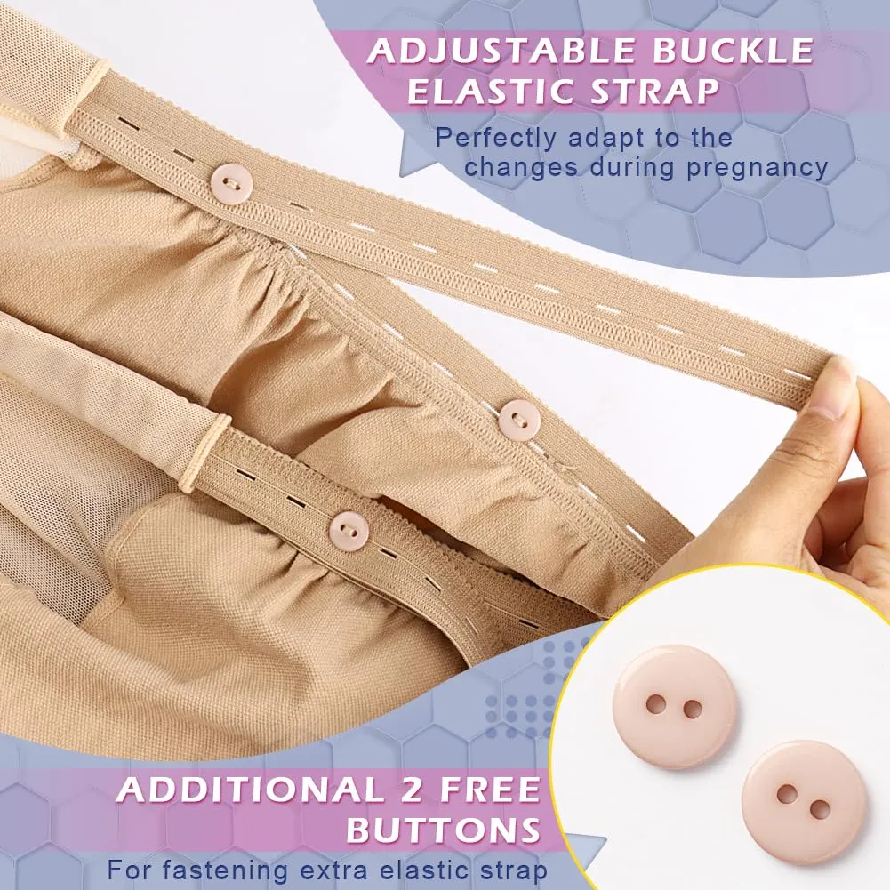 beister Maternity Medical Compression Tights, 20-30mmHg Graduated Support Pregnancy Legging with Button Elastic Band & Abdominal Protection, Footless High Waist Compression Pantyhose for Varicosity Beige Medium