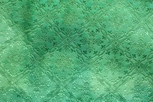 Brocade Fabric Green color Liturgical Vestment Cross Design 44" wide BRO213[3]