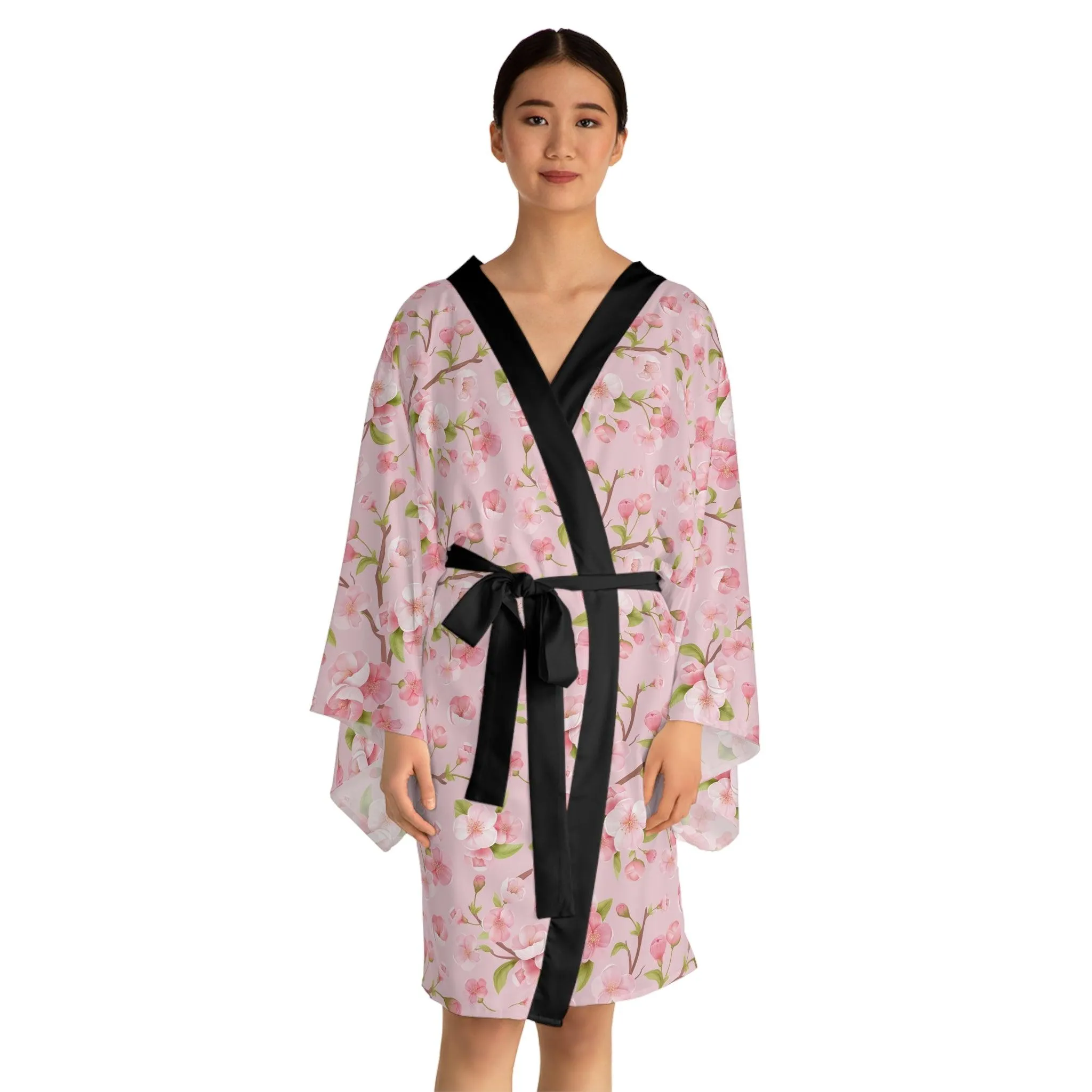 Cherry Blossom Serenity Kimono Robe - Embrace Japanese Elegance
