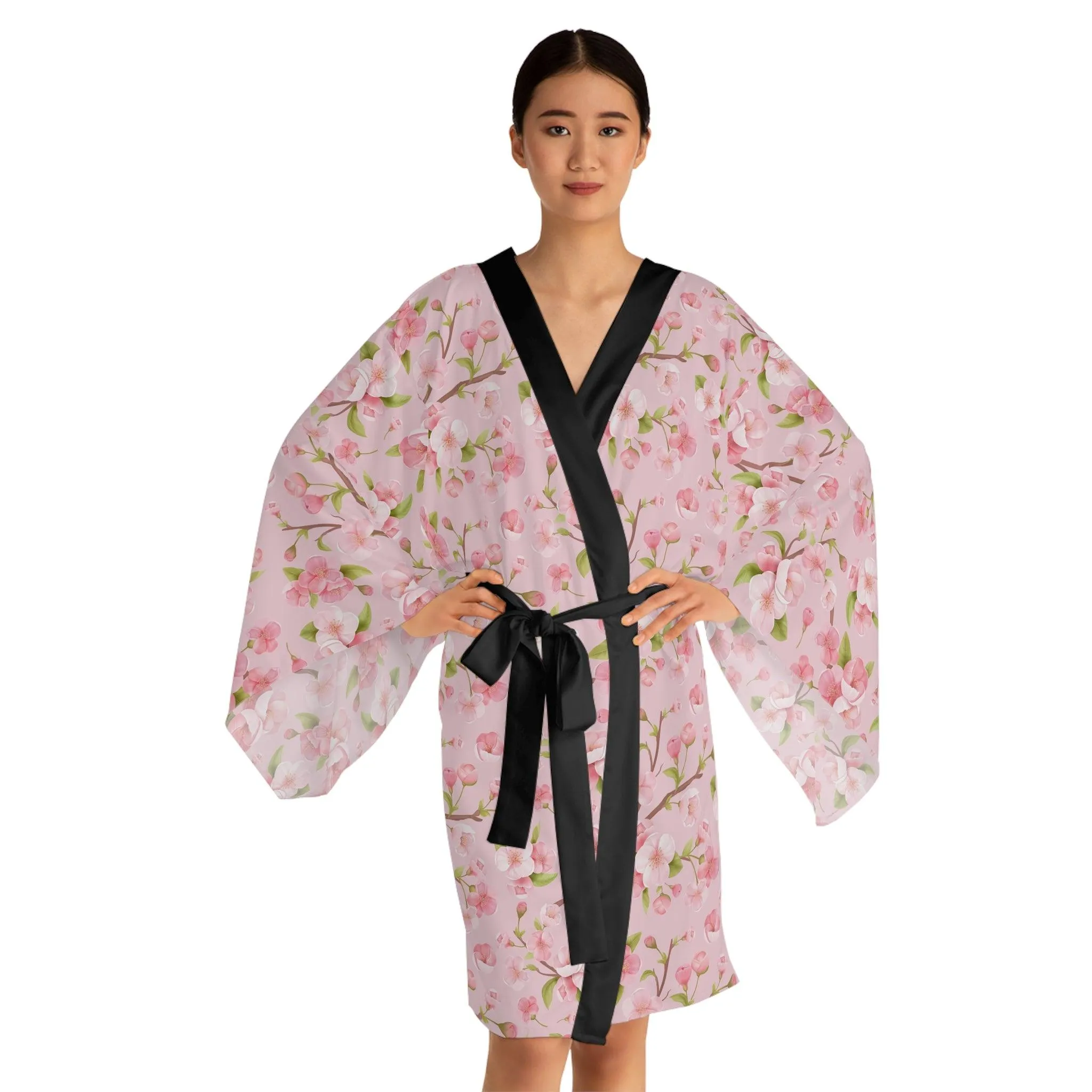Cherry Blossom Serenity Kimono Robe - Embrace Japanese Elegance