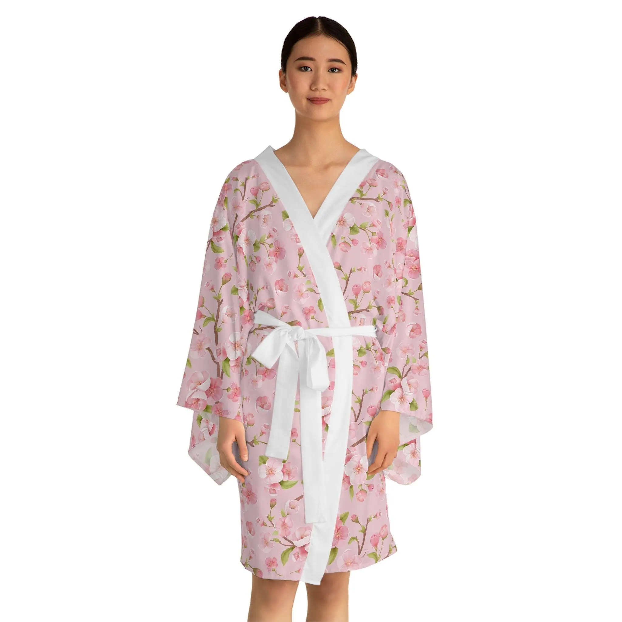 Cherry Blossom Serenity Kimono Robe - Embrace Japanese Elegance