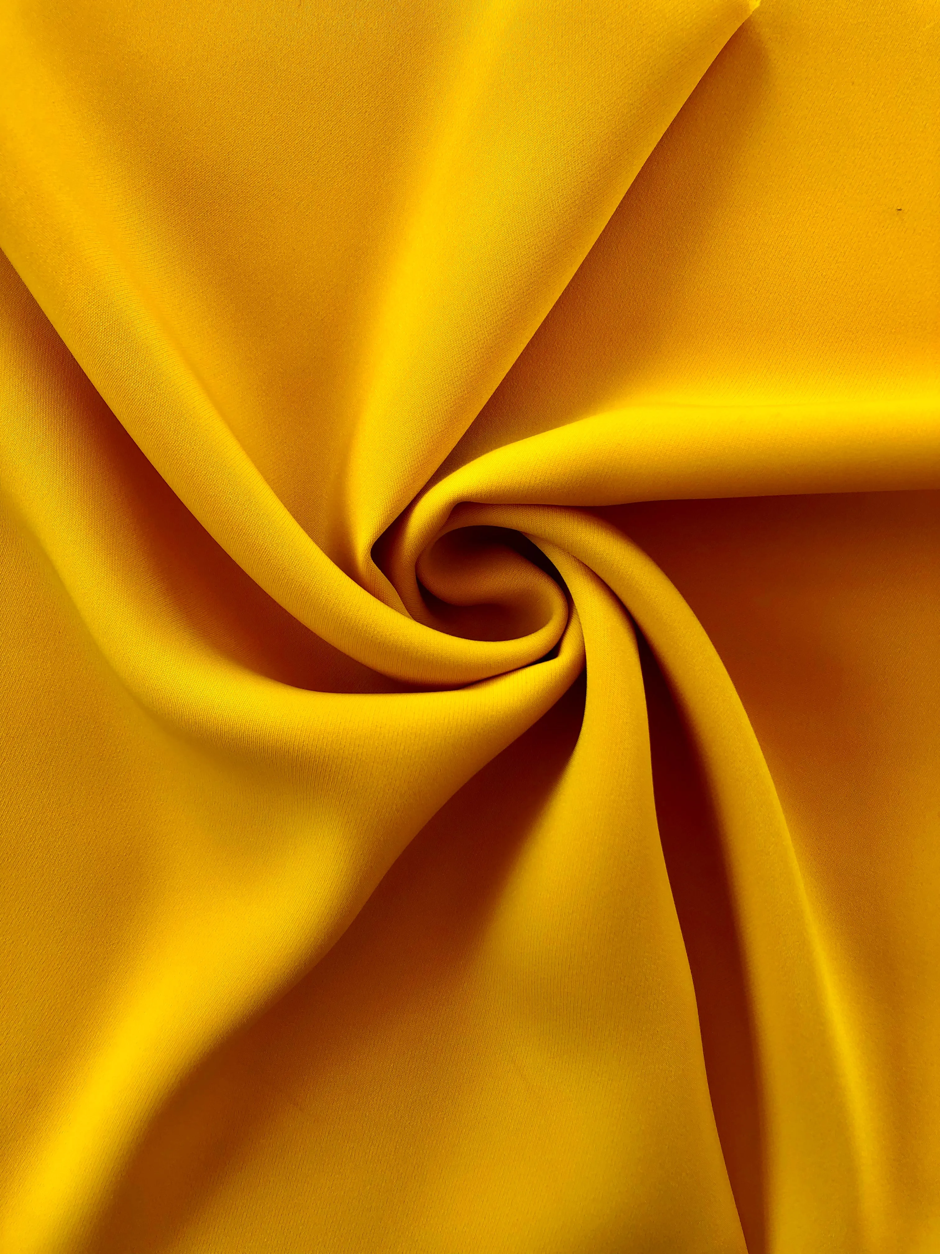 Chrome Yellow Solid Semi Stretch Crepe Petalo Di Rosa Fabric