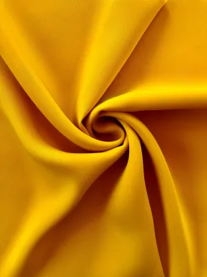 Chrome Yellow Solid Semi Stretch Crepe Petalo Di Rosa Fabric