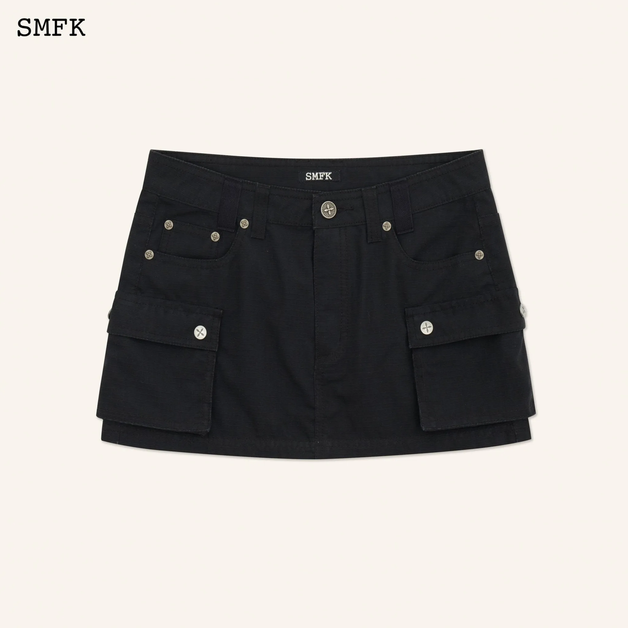 Compass Wild Tarpan Workwear Black Mini Skirt