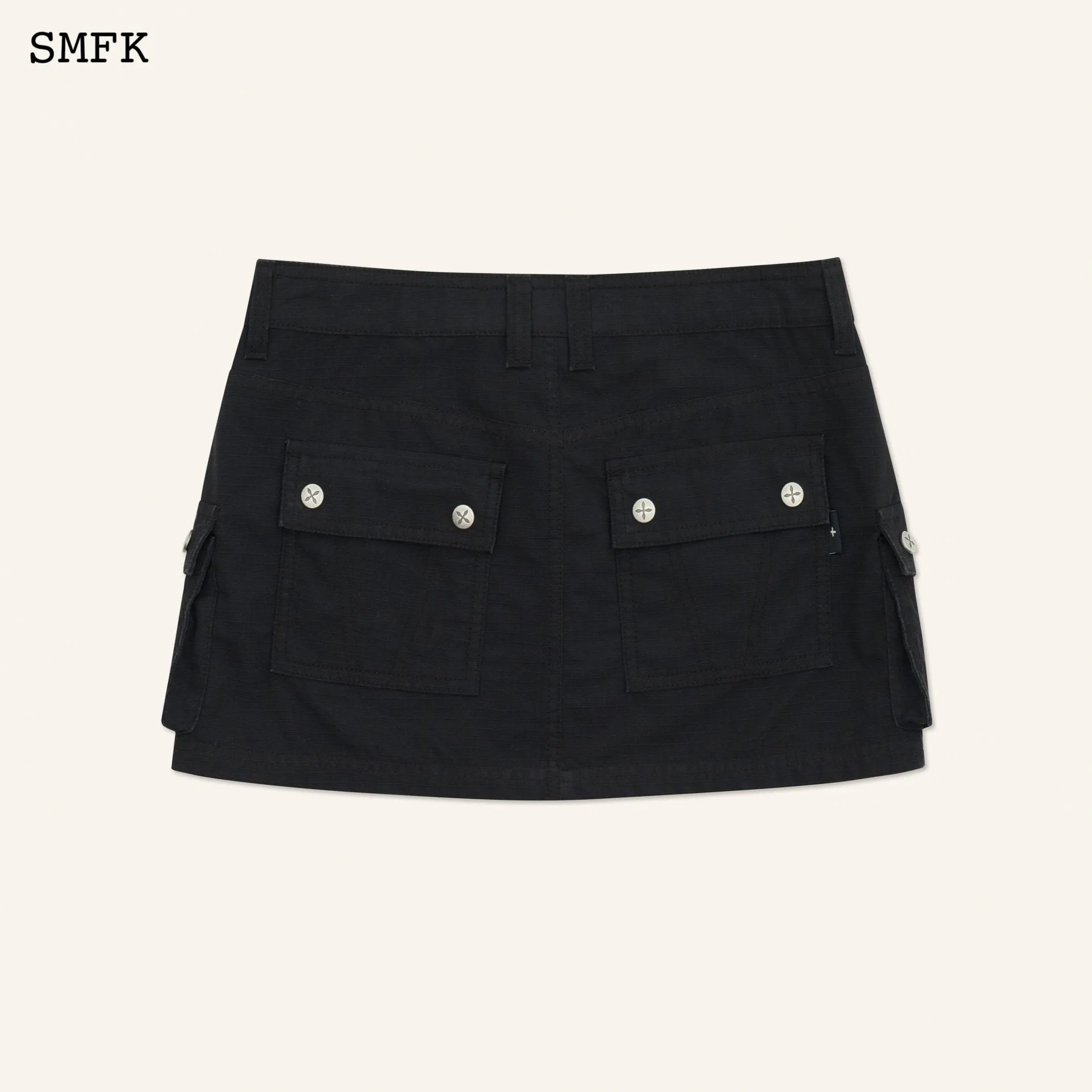 Compass Wild Tarpan Workwear Black Mini Skirt