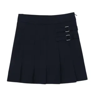 Dual Buckle Formal Skirt