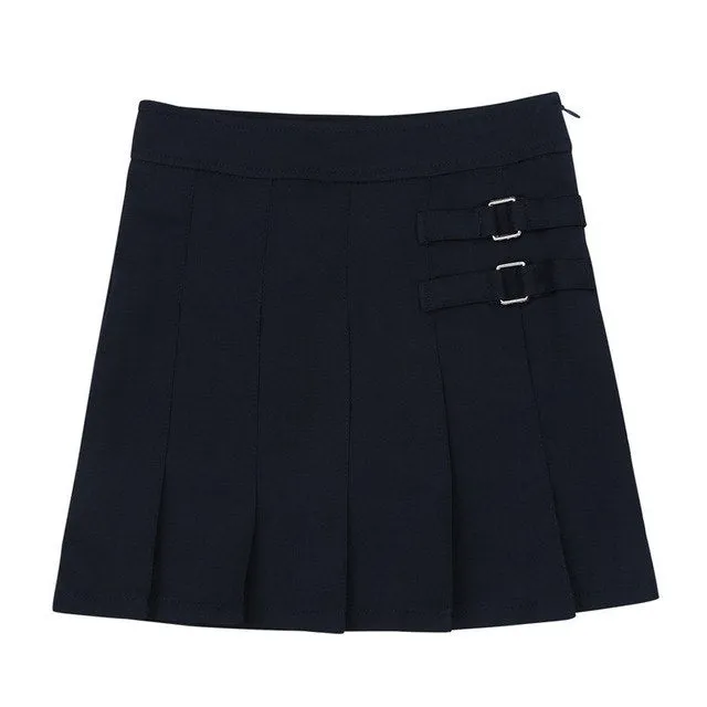 Dual Buckle Formal Skirt