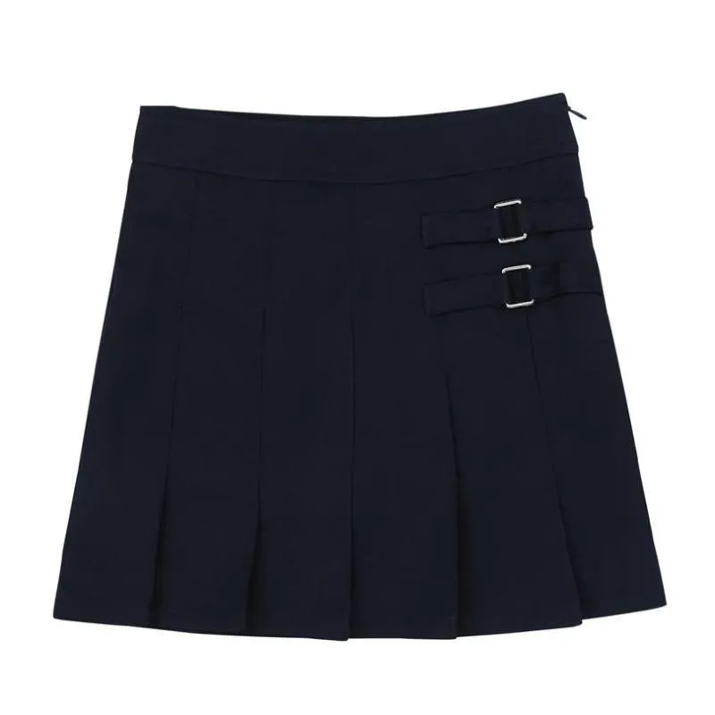 Dual Buckle Formal Skirt