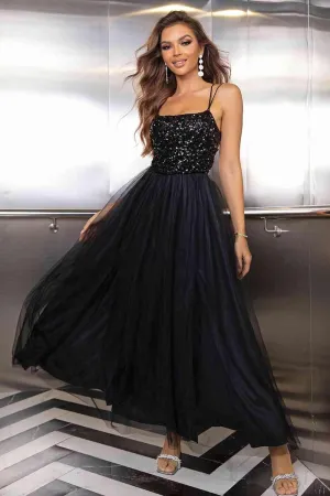 Elegant Backless Mesh Gown with Sheer Smocked Details