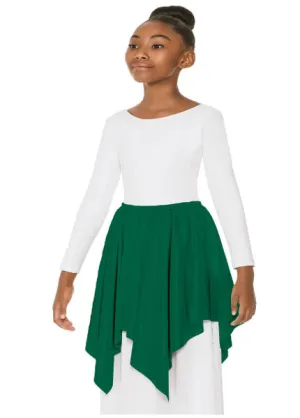 Eurotard 13768C Girls Handkerchief Hem 3-in-1 Overlay