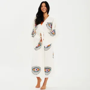 Evil Eye Muslin Robe