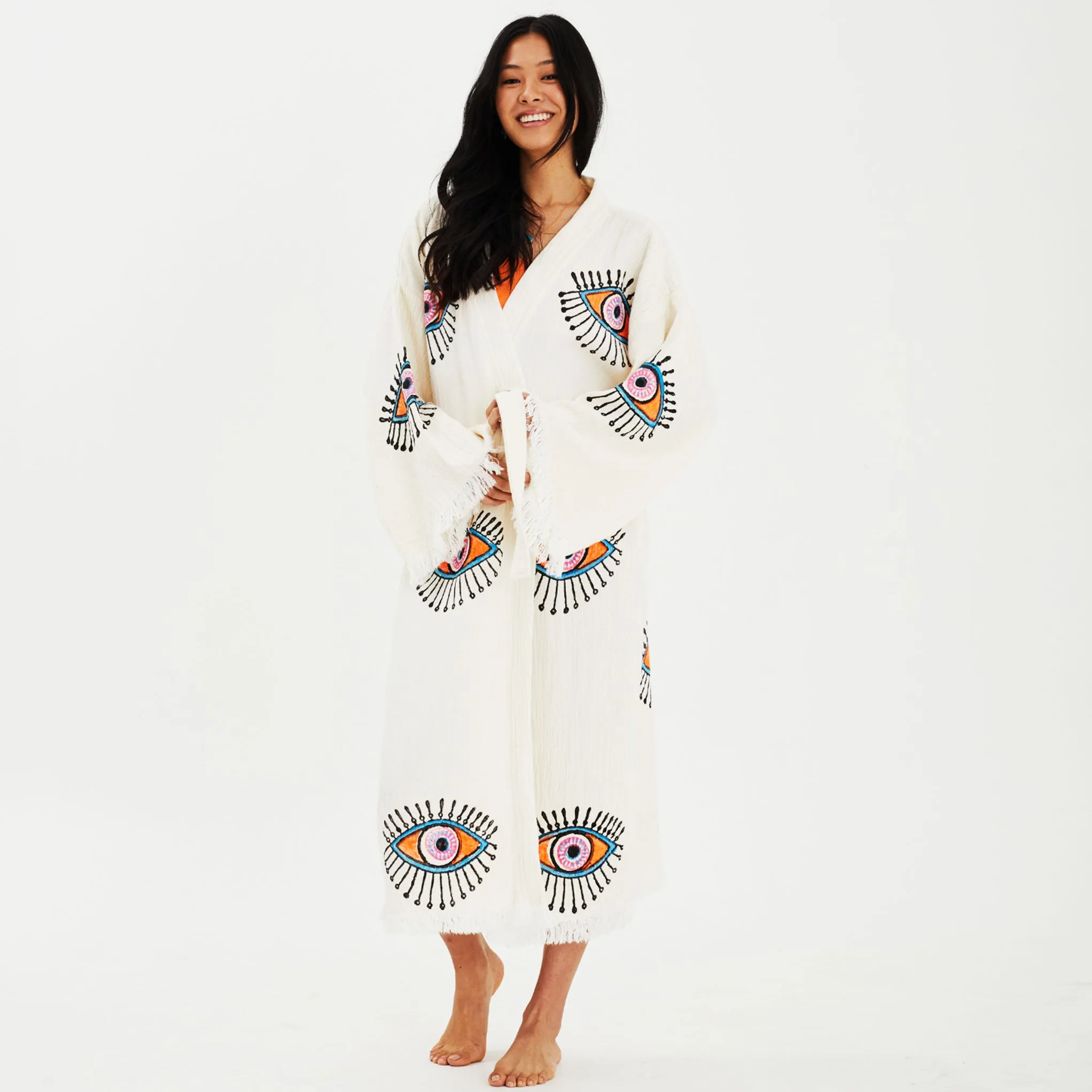 Evil Eye Muslin Robe