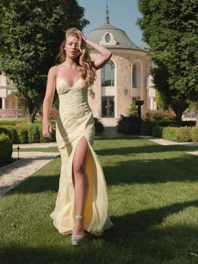 Faviana Floral Tulle and Lace Prom Dress 11251