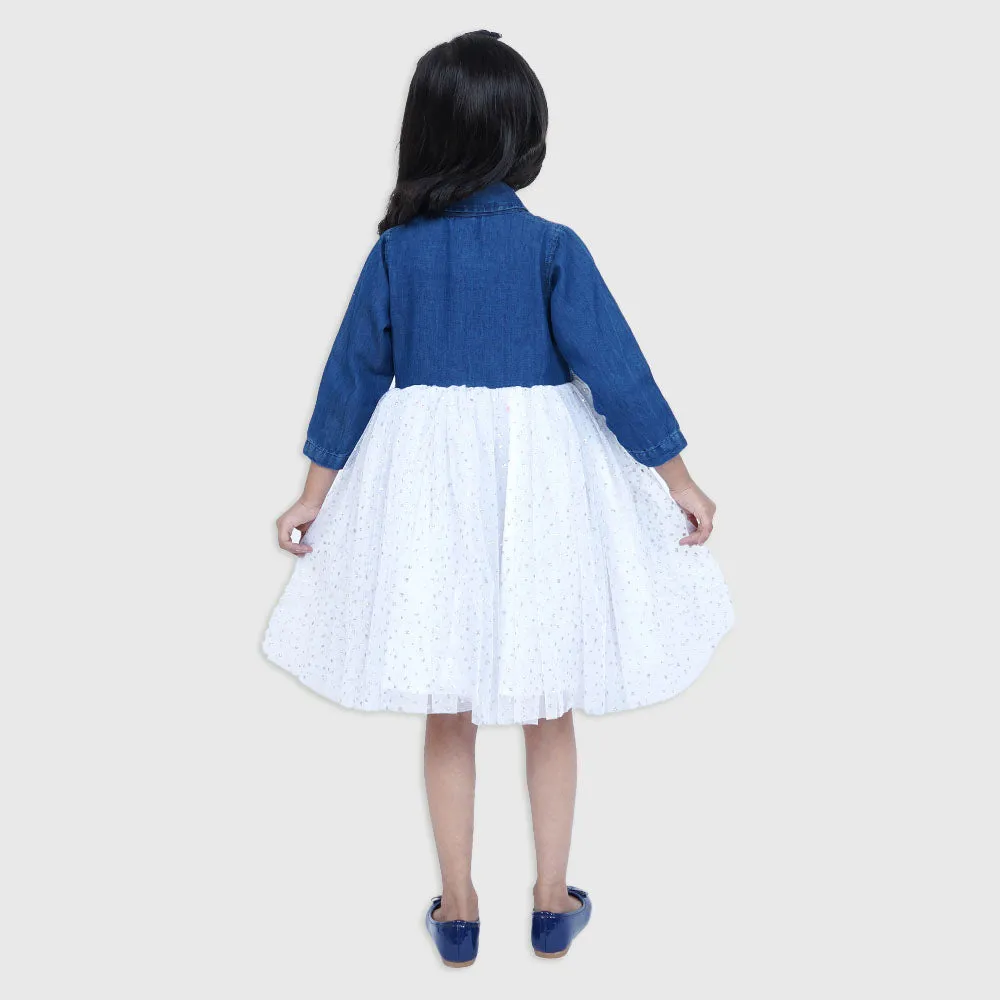 Girls Fancy Frock-White