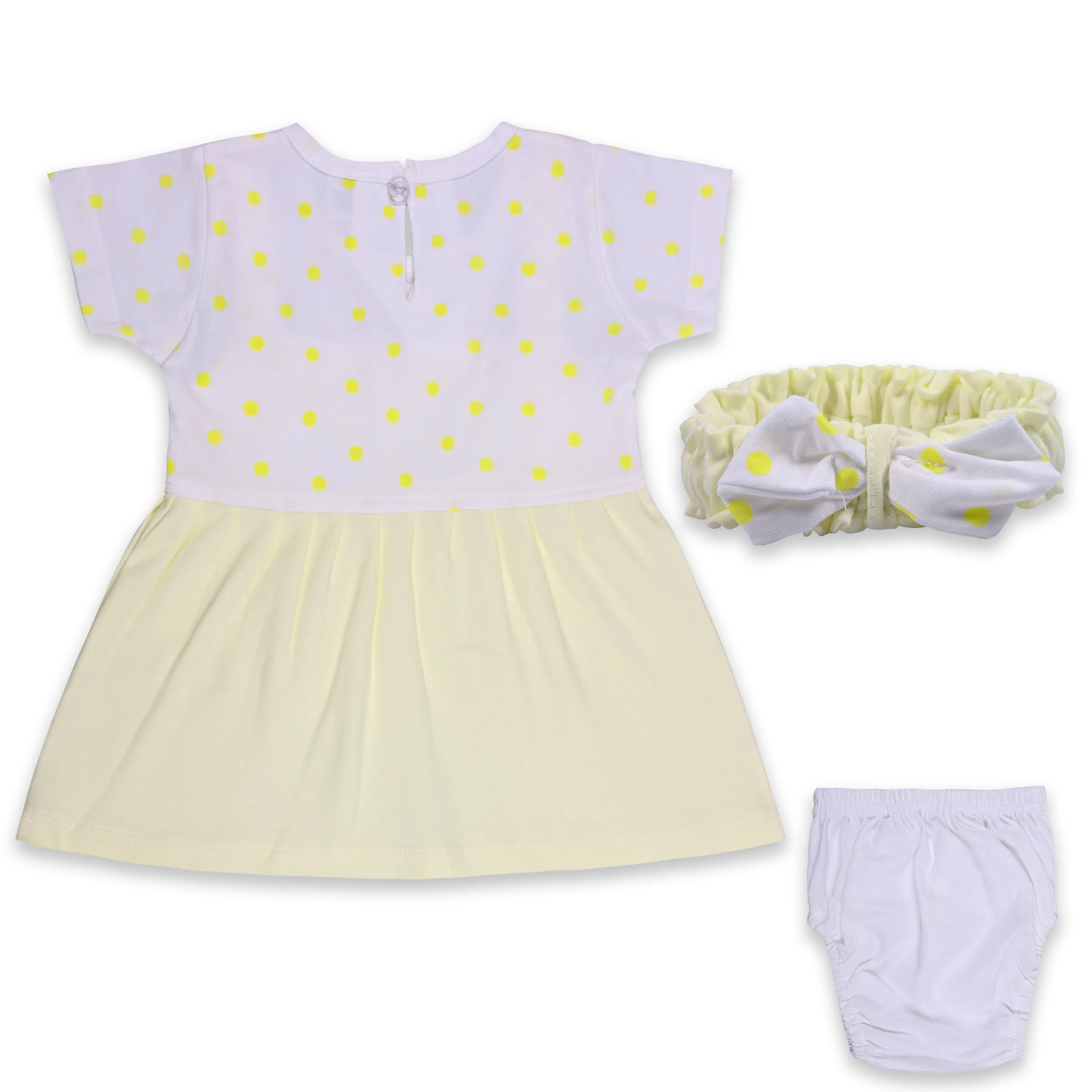 Girls Polka Print Frock Dress Comes With Brief