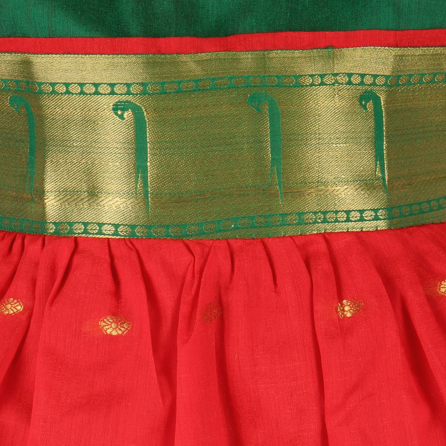 Girls Woven A-Line Puff Sleeve Frock Dress