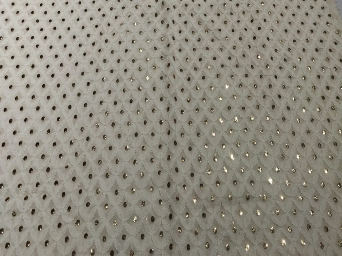 Lucknowi Fabric'. The beautiful embroidery  on white 3.30 yards single length