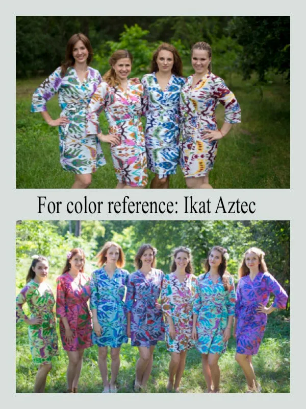 Mint The Glow-within Style Caftan in Ikat Aztec Pattern