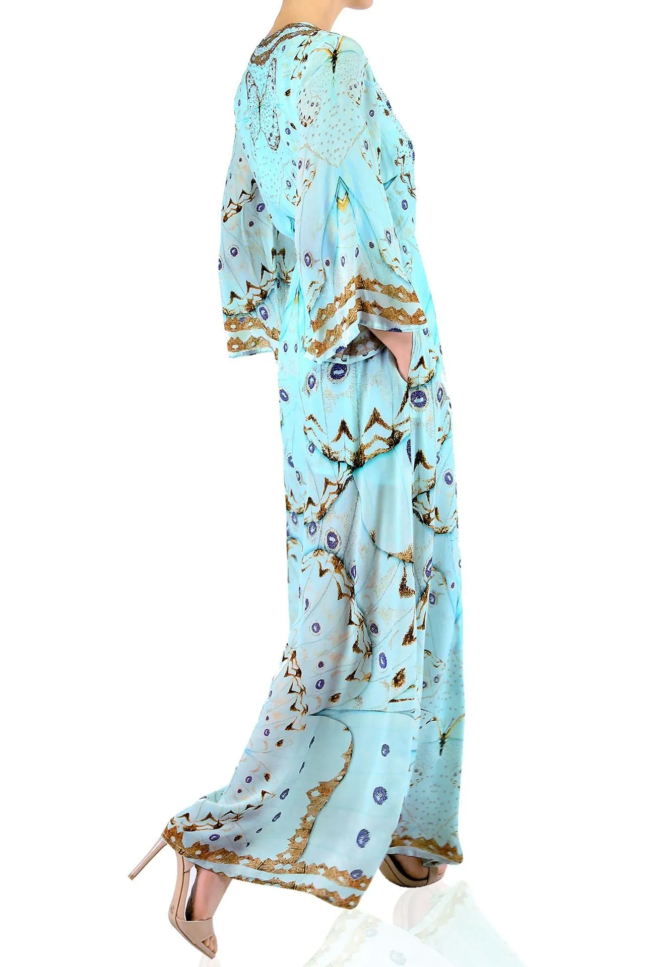 Mint Wrap Dress Long Maxi