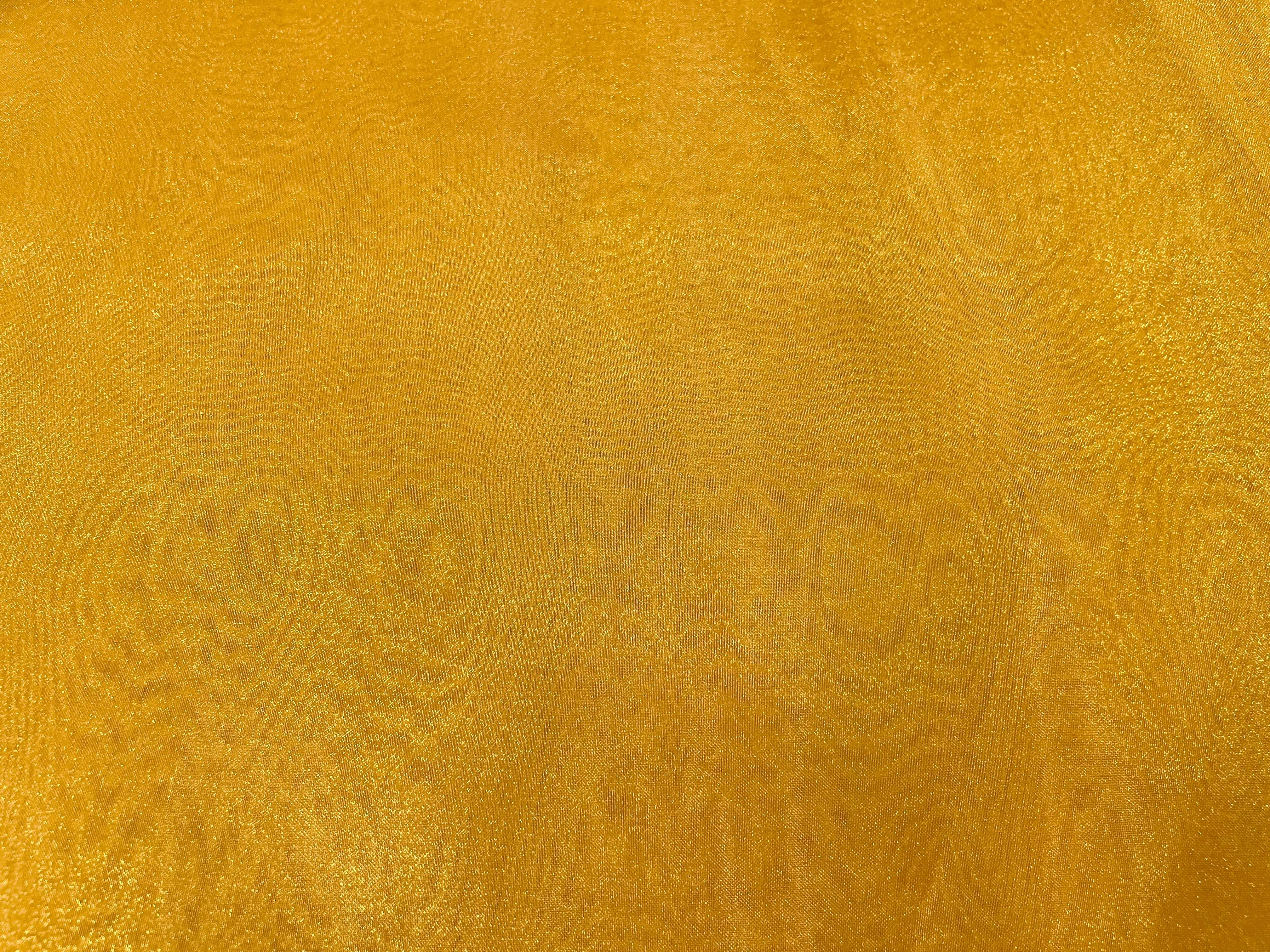 Mustard Plain Organza Fabric