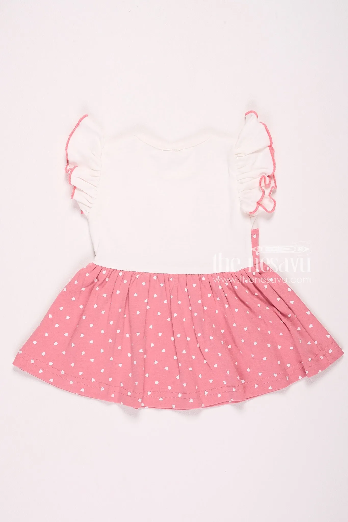 Pink Bunny Embroidered Baby Girl Dress