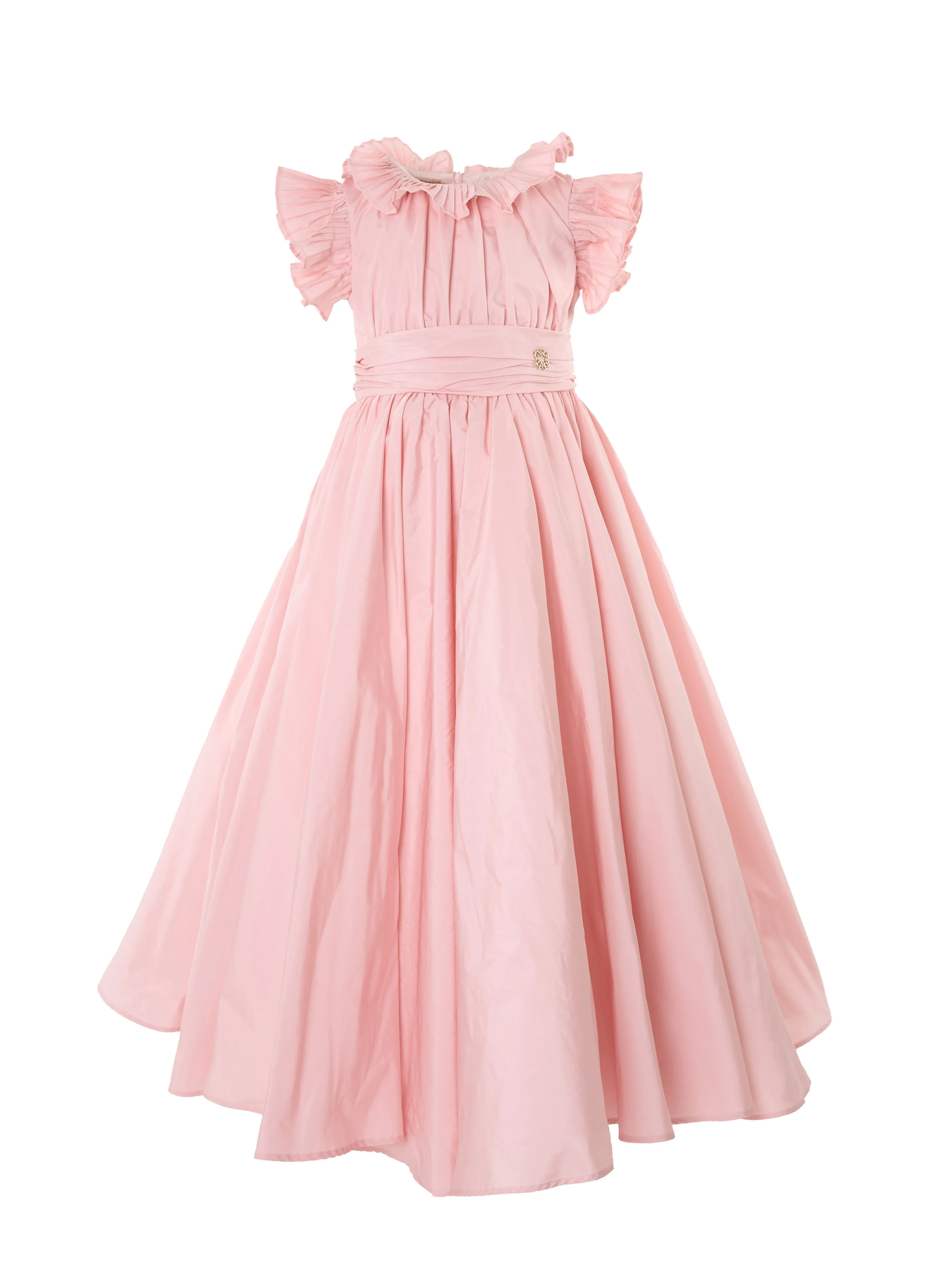 Ruffled Taffeta Gown