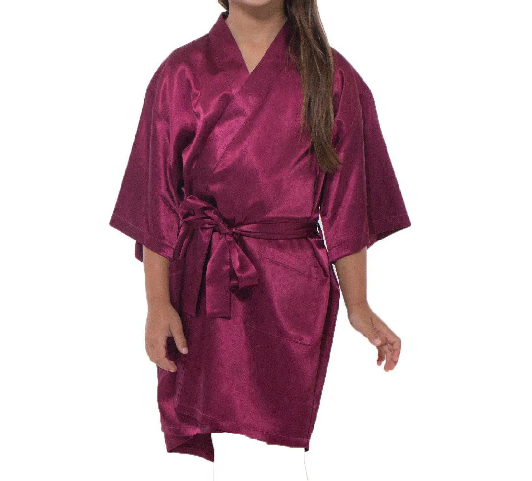 Satin Kimono Kid's Robes
