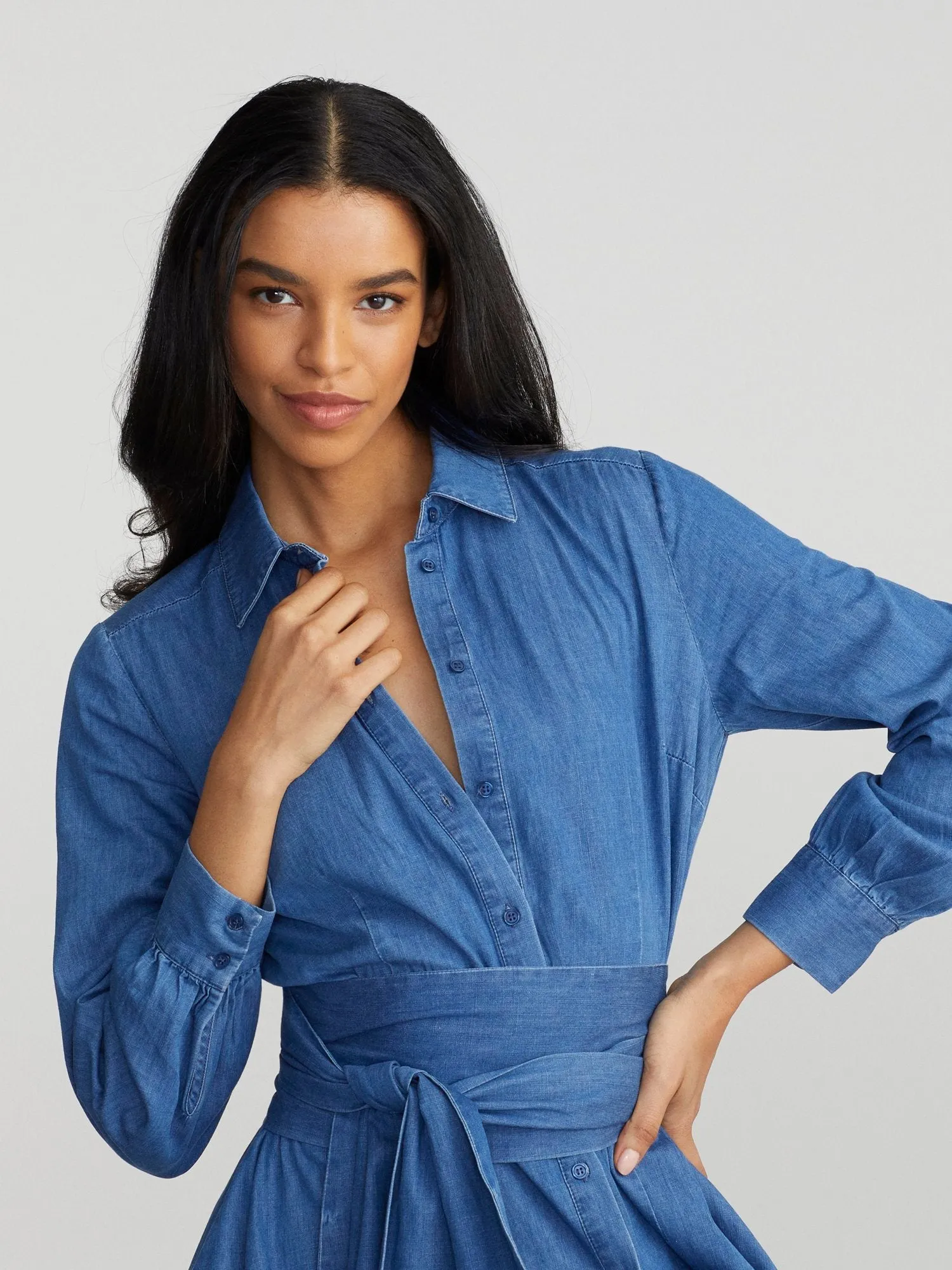 Shantelle Denim Maxi Shirtdress