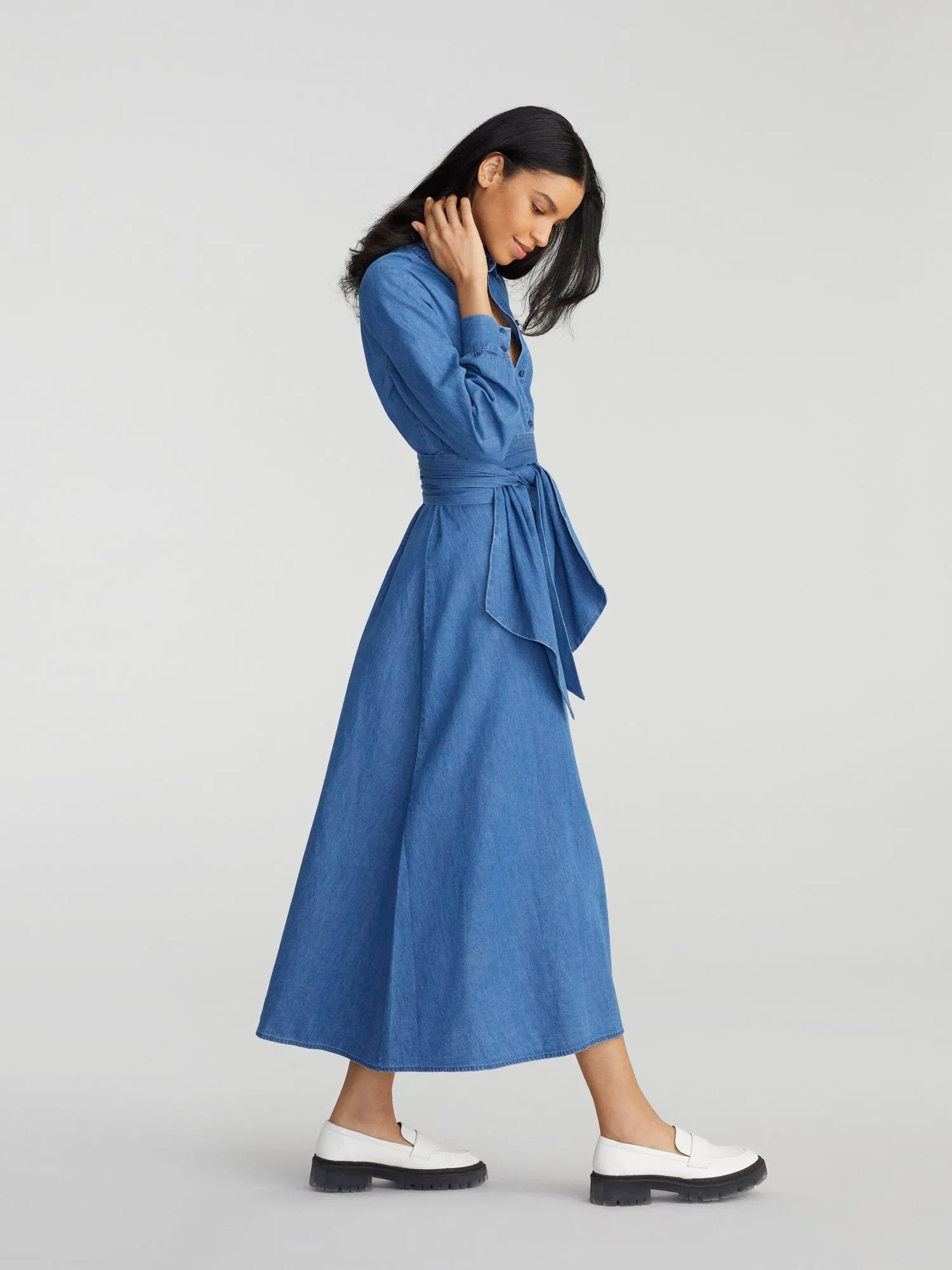 Shantelle Denim Maxi Shirtdress