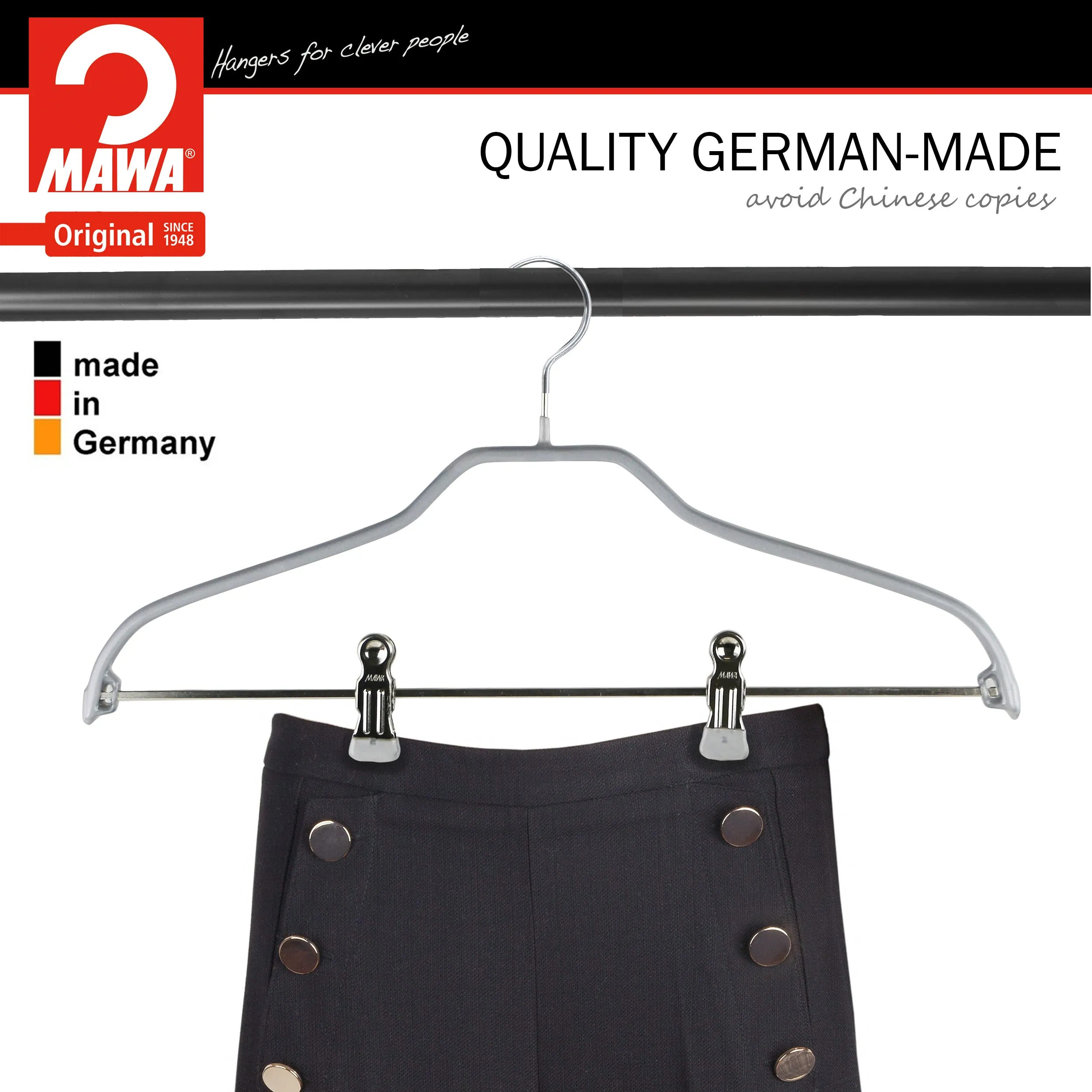 Silhouette Shirt with Grip Coated Clips, 40FK, Black