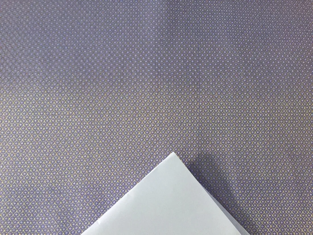 Silk Brocade fabric intricate lavender and gold color 44" wide BRO794[3]