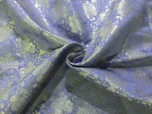 Silk Brocade fabric lilac and white gold floral color 44" wide BRO795[1]