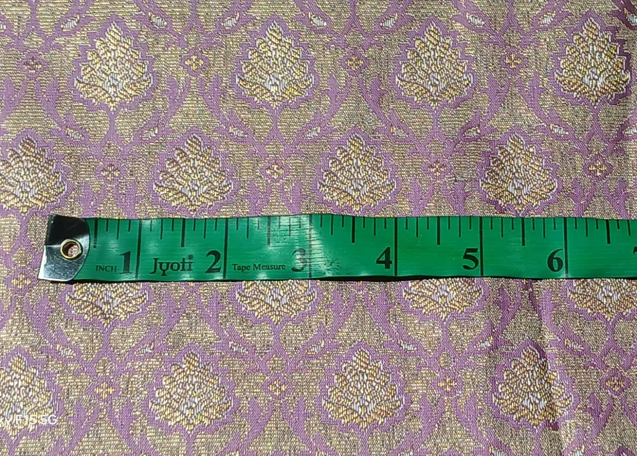 Silk Brocade fabric with leaf  jacquard available in 3 colors PINK,IVORY AND YELLOW BRO991A