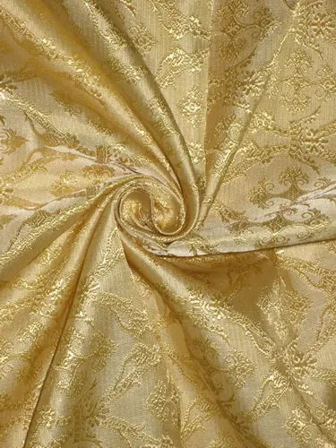 SILK BROCADE vestment FABRIC Gold color BRO156[6]