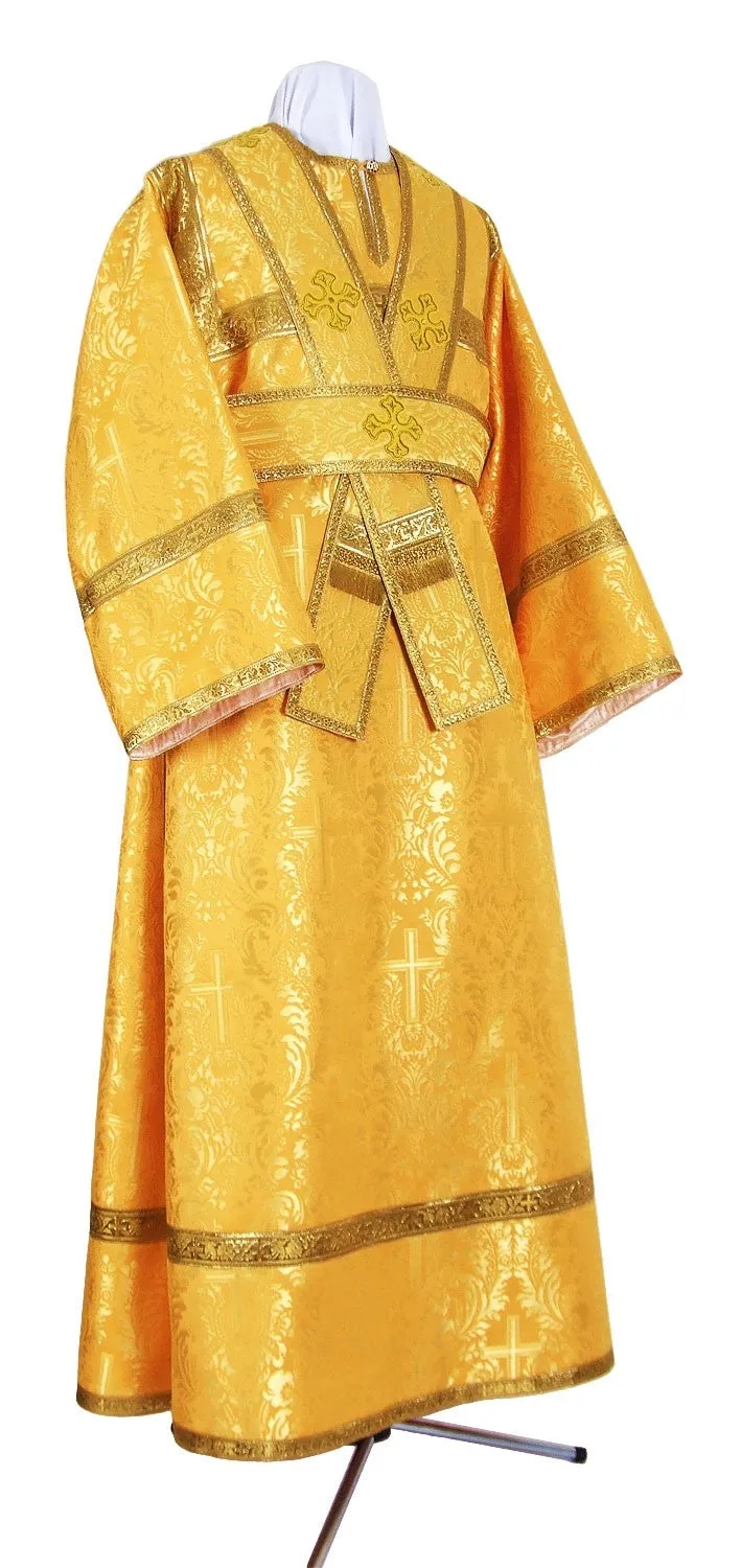 Silk Brocade Vestment Fabric Golden yellow and cream BRO153[3]