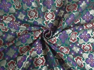 Silk BROCADE VESTMENT FABRIC Metallic Gold &amp; Multi COLOR BRO268[1]
