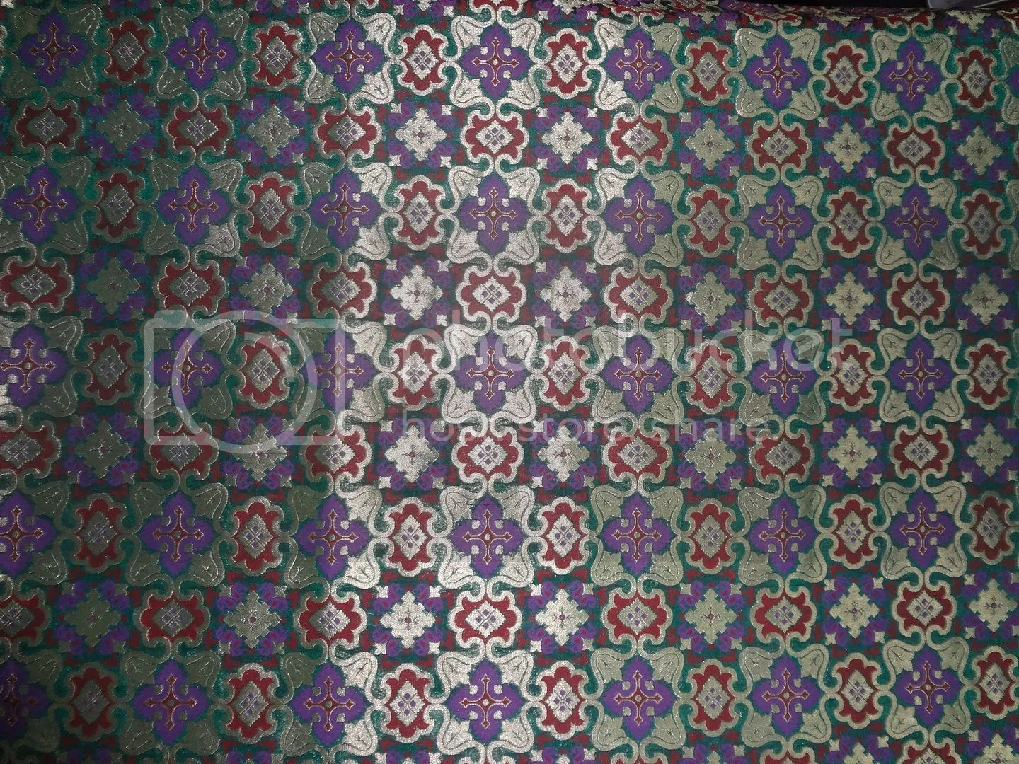 Silk BROCADE VESTMENT FABRIC Metallic Gold &amp; Multi COLOR BRO268[1]