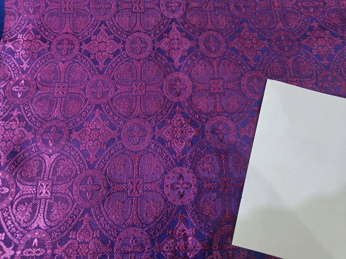 Silk Brocade Vestment Fabric PINKISH PURPLE X BLUE color 44" wide BRO73[1]