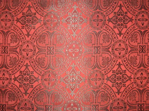 Silk Brocade Vestment Fabric Red & Black 44" wide BRO137[1]