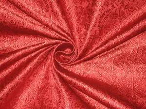 SILK BROCADE vestment FABRIC Red color 44" wide BRO166[3]