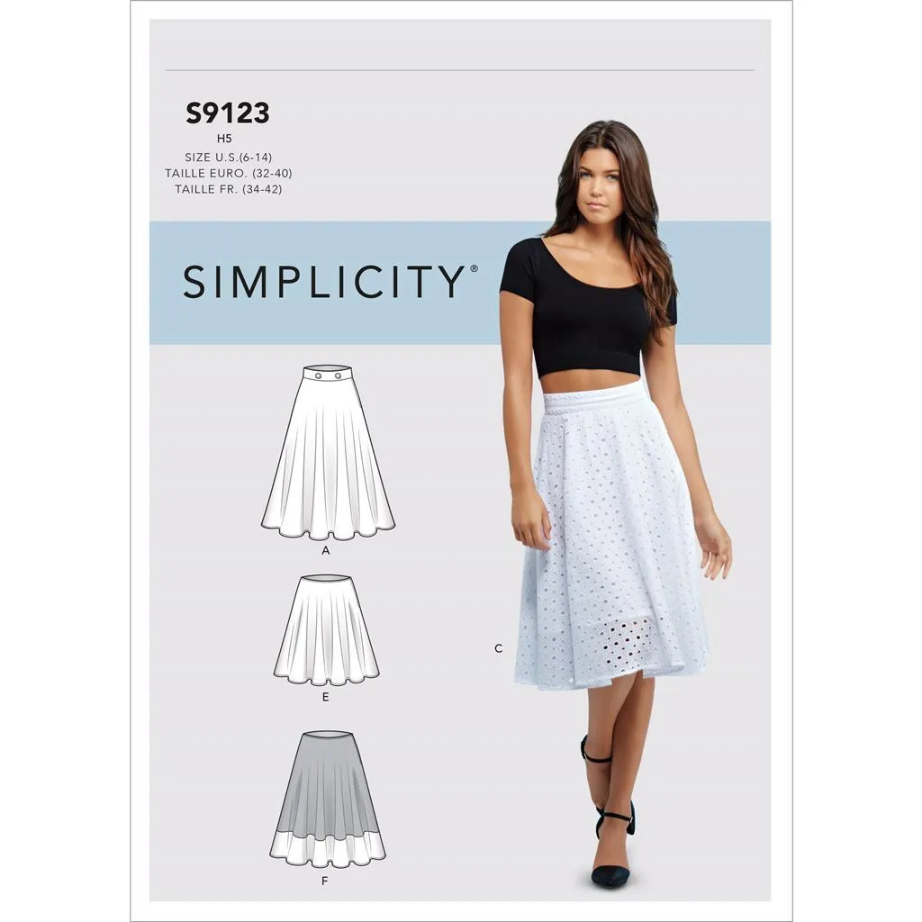Simplicity Sewing Pattern S9123 Misses' Skirts