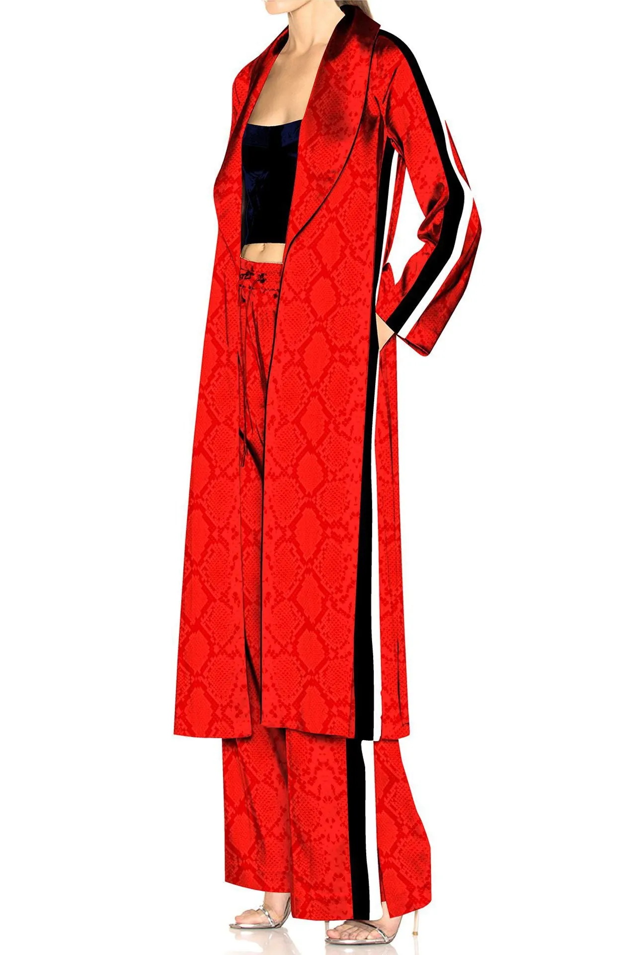 Snake Print  Matching Suit Set in Biodegradable Fabrics