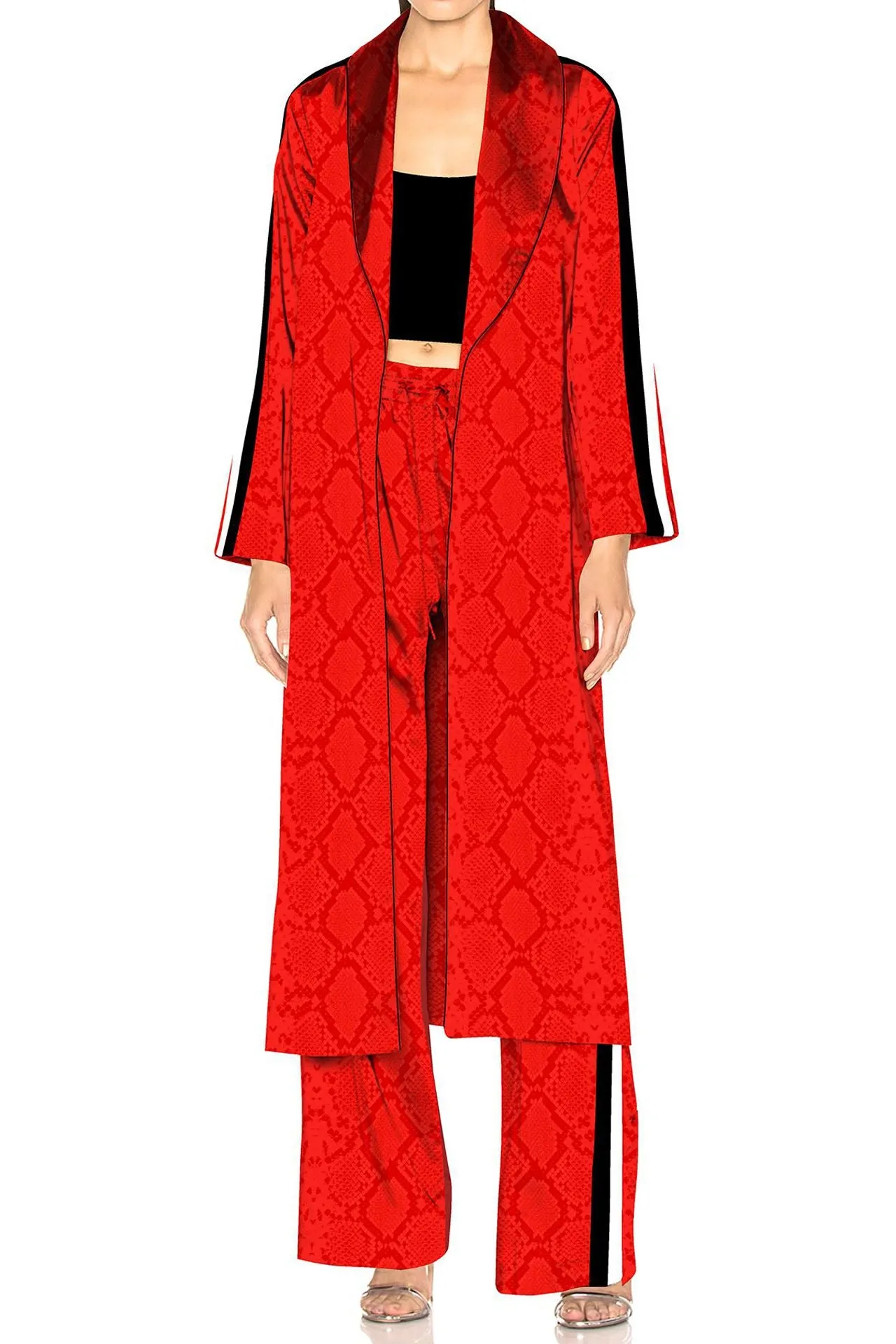Snake Print  Matching Suit Set in Biodegradable Fabrics