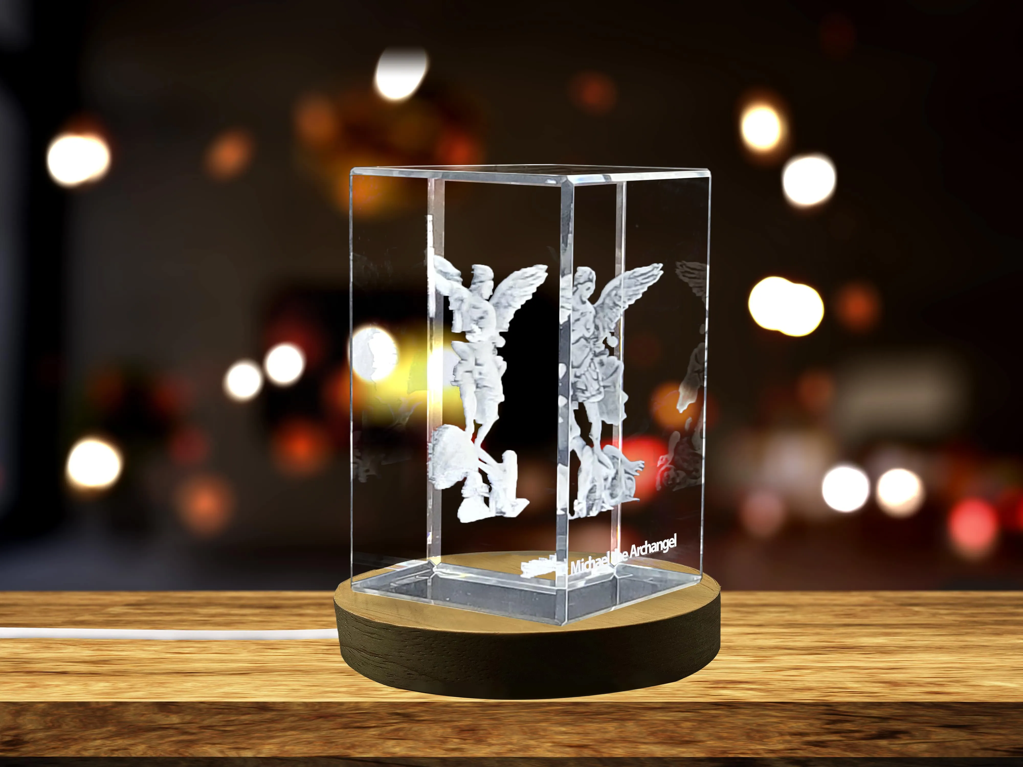St. Michael the Archangel | Religious 3D Engraved Crystal