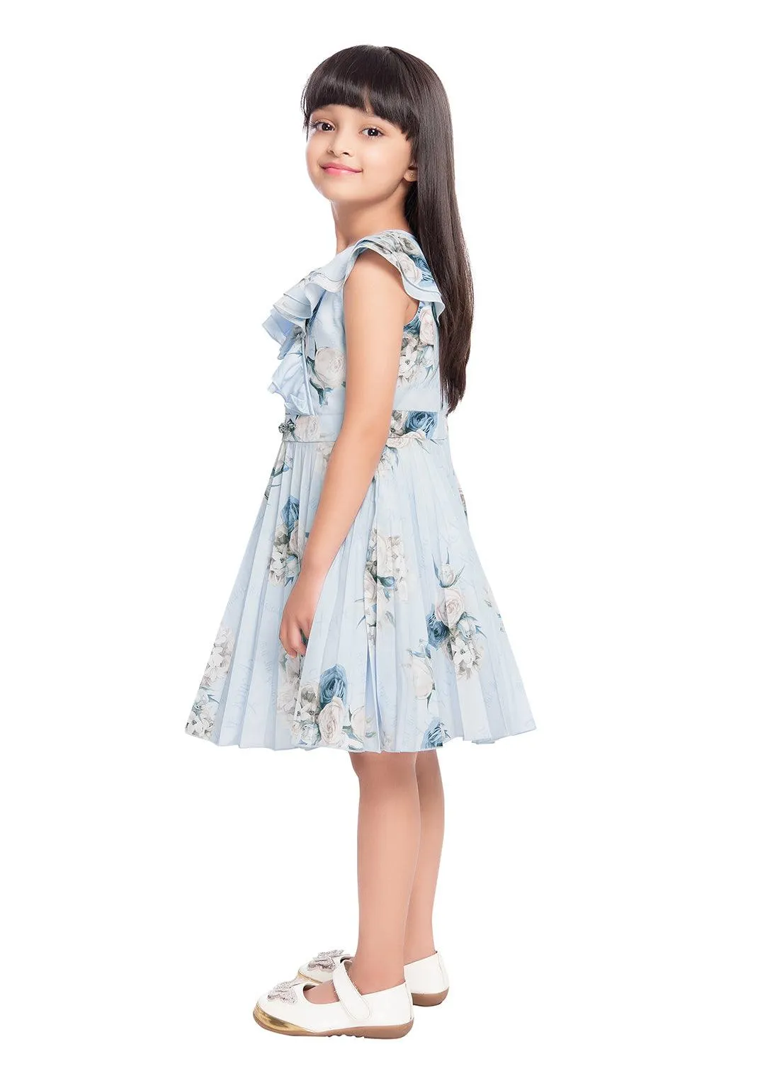 Tiny Baby Floral Sky Blue Dress