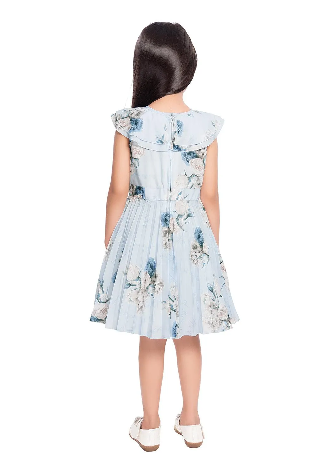 Tiny Baby Floral Sky Blue Dress